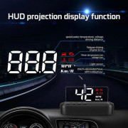 OBD2 HUD Spegel Head up Display OBD2 EUOBD Vindruta Hastighetsprojektor Säkerhetsvarning Vattentemperatur Överhastighet RPM Spänning