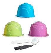 PP Påfyllningsbara Kaffekapslar Återanvändbar Kaffekapsel Kopp Filter Set Kompatibel med DOLCE GUSTO Serie