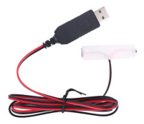 USB till AA batterielimineringskabel Ersätter 1-4x AA-batteri för skäggtrimmer, tandborste, sminkspegel, strömkabel