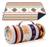 Picknickfilt Vattentät, 200x200CM Extra stor strandfilt Utomhuspicknickmatta, Strandmatta med bärhandtag Sandtät Värmetät för camping, T