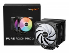 be quiet! CPU-kylare PURE ROCK PRO 3 LX Black / 2x120mm PWM ARGB-fläkt / 6 heatpipes / svart