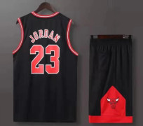 #23 Michael Jordan Baskettröja Set Bulls Uniform för barn Vuxna Svart-FA- Black 24 (130-140CM) Black 24 (130-140CM)