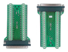 2st DB37 Hane Hona Breakout Board Connector, RS232 D-SUB Seriell 37 Pin Port Terminal Lödfri