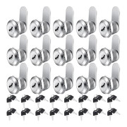 16 st Skåpskamlås med samma nyckel 5/8" Zinklegering Lådlås Silver