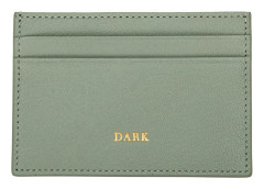 DARK Leather Card Holder Nappa Milieu Green