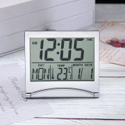 Hopfällbar bärbar skrivbordsdigital Lcd-display termometer kalender Al