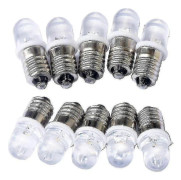 10 pcs E10 12V Spot LED Lamps Warm White
