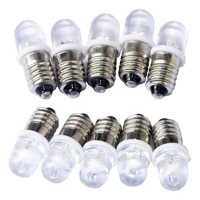 10 st E10 12V LED-spotlights Varmvit