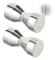 [LCS] 2 pcs Shower Door Handles - Silver Aluminum Alloy - for Shower Doors, Glass