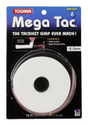 Overgrips - Tourna - Mega Tac XL - Vit - 10 enheter - Extra klibbig 0,60 mm