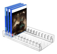 Game Storage Rack Acrylic CD Holder for PS5 PS4 Game Card Organizer Transparent (FMY)