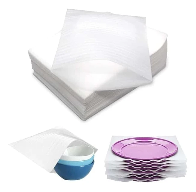100 st Skumförpackning 25x30 cm, Skumpåsar, Bubbelplast för Flytt, Bubbelfolierulle, Bubbelfilm, Skumförpackning för Flyttkartonger, Porslin