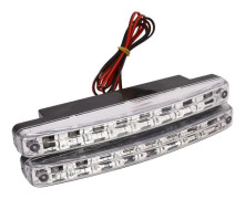 Newest 2pcs High Quality Super White 8 LED Daytime Running Lights 12V DC Headlight Universal Parking [DB]