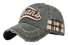 Washed Cap Embroidered Cap Three-dimensional Pasted Fabric Embroidery Screen Cap Sun Hat Generation Hair Cb3155ArmyGreen Adjustable
