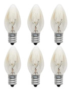 6 Glödlampor E12 220v 10w C7 Konisk Bubbla E12 Liten Skruv Saltlampa, Nattlampa med Glödlampa kompatibel med Salt [YJD]