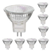 12V 35W Halogenlampor GU5.3 Spotbas Varmt Vit, Dimbar, 8-pack TwBY