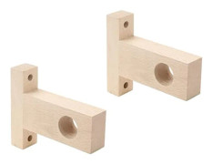 Untreated Wooden End Bracket for Curtain Rods 30 mm