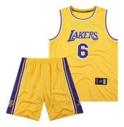 Nba James Baskettröja No 6 Lakers Jersey Set yellow XXL