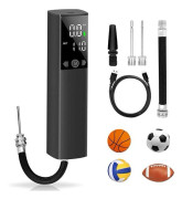 Electric Ball Pump - Sports Air Pump with 2 Needles and 1 Nozzle - Fast Ball Pump - for Basketball, Football, Volleyball, Rugby [Ho]