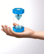 Sandtimer for children, 1 minute, plastic, can be used for play and brushing teeth (blue)