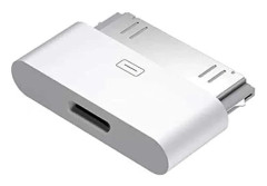 Lightning to 30-pin Adapter Male to 8-pin Female Connector Converter with iPhone