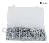 555 Piece Assortment of Cotter Pins Industrial Storage Case Fastener Kit Tool Set