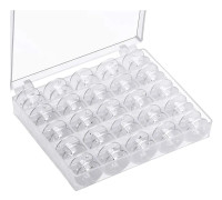 (25 stycken transparenta) Sytrådsrullar, symaskinrullar universella symaskinrullar plast