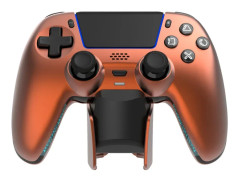 Deltaco Gaming Trådlös PS5-handkontroll med metallisk finish och laddningsdocka