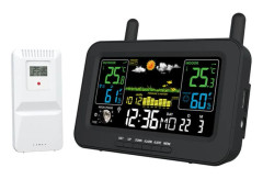 Wireless Weather Station with WiFi, App Control, Thermometer Hygrometer for Indoor/Outdoor Use [JUN]