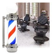 Barber post plafond skylt lampa silver 88cm