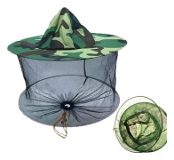2 stycken bihätta, binät, ansiktsskydd i mesh, andningsbart huvudbonad i mesh, säkerhetsutrustning för jordbruk, trädgårdsarbete och utomhusresor, 38 cm