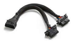 OBD II OBD2 delad förlängningskabel, 16-stifts förlängningsadapter (30cm/1ft B6 Y-formad platt kabel)