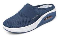 Walking Shoes Breathable Casual Mesh Slip-on Walking Shoes (42 Blue)