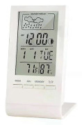 Multifunktionell kalender Temperatur Digital Väckarklocka Elektronisk Kalender Termometer Hygrometer Bordsklocka med Tid White