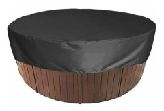 Runt poolskydd, pool solskydd för simbassäng, vattentätt UV-beständigt spa-skydd, 190T för utomhus spa badkar, 190x30cm