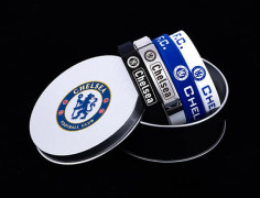 Football Club Crest Bracelet [Round Box] 4 Bracelets [Chelsea] 足球俱乐部队徽手环