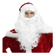 Smiffys Santa Accessory Kit, White, with Wig and Beard
