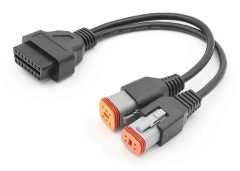 4-pin för Harley Davidson 6-pin till 16-pin OBD 2 Förlängningskabel