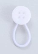 Adjustable Waist Extender Buttons 10 pcs - 10mm Transparent Round White White White