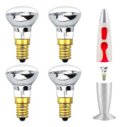 Lavalampa Glödlampa 25w E14 R39 Varmvit Reflektorlampa SES Liten Skruv Edison Glödlampa Spotlight (4-pack) [Energiklass C]-liuyue