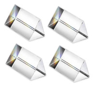 4 st Klar Triangulärt Prisma för Regnbågsljus Kristall Optiska Prismor Glas Fysikundervisning Refraktion (FMY) Transparent Transparent