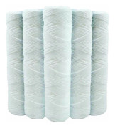 Set med 5 lindade sedimentvattenfilterpatroner 9 3/4 tum - 20 mikron kompatibla med 10 tums filter