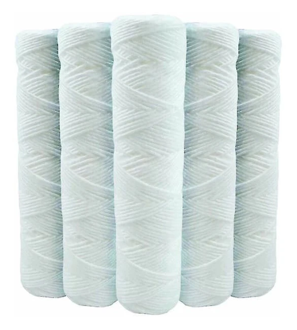5-pack sedimentvattenfilterpatroner, lindad polypropen 20 mikron för 9,75 tum och 10 tums filterhus