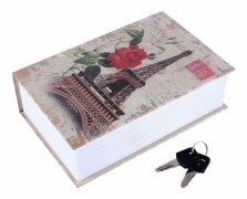 Book Safe with Key Lock, Small Book Safe, Portable Metal Book Safe, Book Safe