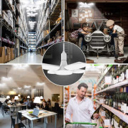 60w LED-garagelampa, E27 6000 lumen säkerhetsbelysning i taket, deformerbar verkstadslampa med 4 justerbara paneler, superstarkt dagsljus för garage