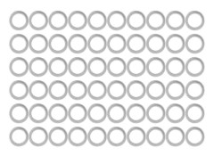 60 st bricka platt rostfritt stål 6 mm ID 9 mm OD tillbehörssats för underhåll 4807-0609-1000