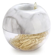 Guld Gem-gem i elegant magnetisk marmorvit gemhållare, 2