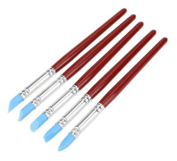 Rubber Tip Brushes Set of 5 for Clay Sculpting Fingerprint Coloring Design Modeling DIY Carving Tools (FMY)