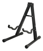Black Iron Guitar Stand - Unique Foldable Design, Stable A-Frame Stand for Bass Display - Perfect