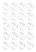 (1-20) 20 Numbered Acrylic Plates - Silver with Base